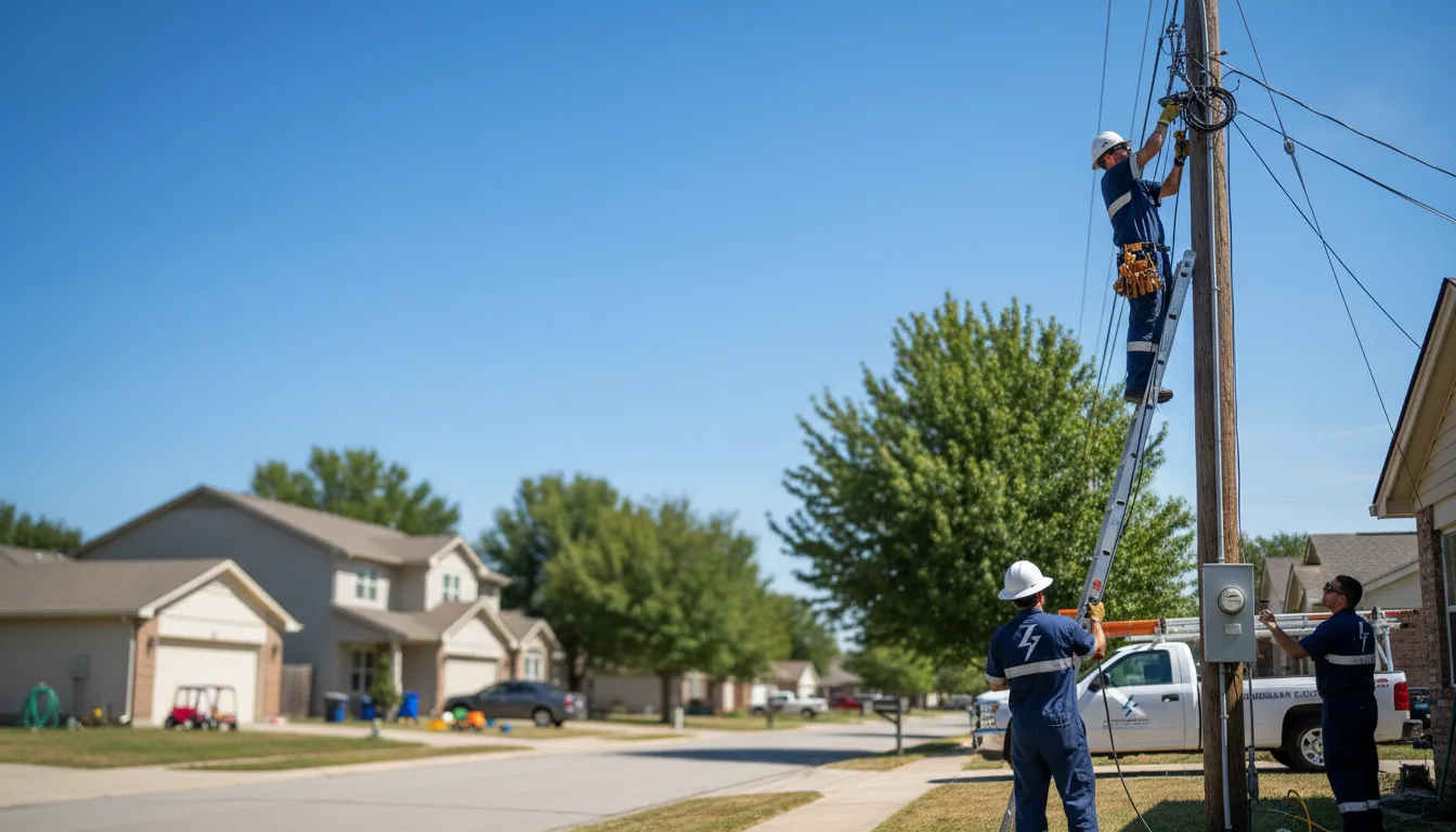 Residential electrician providing installation services in Peace Valley, MO